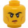 LEGO Yellow Fierce Barbarian Head (Recessed Solid Stud) (3274 / 105556)
