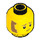 LEGO Yellow Firefighter Minifigure Head (Recessed Solid Stud) (3626 / 66860)
