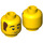 LEGO Geel Fireman Bob Minifigure Hoofd (Verzonken Solid Stud) (3626 / 74156)