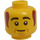 LEGO Yellow Fireman Bob Minifigure Head (Recessed Solid Stud) (3626 / 74156)