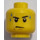 LEGO Yellow Fireman With Dark Red Helmet Head (Safety Stud) (10259 / 14914)