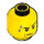 LEGO Gelb Fireman mit Dark rot Helm Kopf (Sicherheitsbolzen) (10259 / 14914)