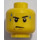 LEGO Gelb Fireman mit Dark rot Helm Kopf (Sicherheitsbolzen) (10259 / 14914)
