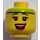 LEGO Yellow Fitness Instructor Head (Safety Stud) (3626 / 97078)