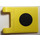 LEGO Jaune Drapeau 2 x 2 avec Noir Dot Autocollant sans bord évasé (2335)