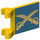 LEGO Gelb Flagge 2 x 2 mit Clashing Swords ohne ausgestellten Rand (2335 / 14481)