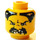 LEGO Yellow Flatfoot Thompson bandit Head (Safety Stud) (3626)