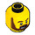 LEGO Yellow Frank the Foreman Minifigure Head (Recessed Solid Stud) (3626 / 16127)