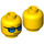 LEGO Giallo Fun at the Spiaggia Volleyball Player Minifigure Testa (Perno solido incassato) (3626 / 33916)