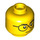 LEGO Yellow Gamer, Male (60388) Minifigure Head (Recessed Solid Stud) (3626 / 101419)