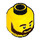 LEGO Jaune Garbage Man Grant Minifigure Diriger (Goujon solide encastré) (3626 / 16120)