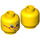 LEGO Yellow Gardener Minifigure Head (Recessed Solid Stud) (3626 / 63134)