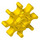 LEGO Yellow Gear with 8 Teeth (Ratchet Wheel) (2474)
