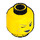 LEGO Amarillo Genie Chica Cabeza con Plateado Lipstick, Winking y Freckles (Espiga sólida hueca) (3626 / 18194)