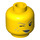 LEGO Gelb Genie Girl Kopf mit Silber Lipstick, Winking und Freckles (Einbau-Vollbolzen) (3626 / 18194)
