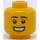 LEGO Amarillo Giraffe Guy Minifigura Cabeza (Espiga sólida hueca) (3626 / 49987)