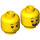 LEGO Gul Pige i Dark Lyserød Patterned Skjorte Minifigur Hoved (Forsænket solid knops) (3626 / 49901)