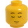 LEGO Giallo Ragazza Minifigure Testa (Perno solido incassato) (3626 / 80109)