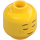 LEGO Giallo Ragazza Minifigure Testa (Perno solido incassato) (3626 / 80109)