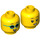 LEGO Yellow Girl (Open Hoodie over Purple Shirt) Minifigure Head (Recessed Solid Stud) (3626 / 69740)