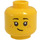 LEGO Gul Flicka&#039;s Huvud med Freckles (Infälld solid knopp) (3626)