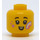 LEGO Giallo Ragazza con Pony Maglietta Minifigure Testa (Perno solido incassato) (3626 / 68062)