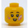 LEGO Yellow Girl with Pony Shirt Minifigure Head (Recessed Solid Stud) (3626 / 68062)