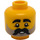 LEGO Gelb Goatherd Kopf (Einbau-Vollbolzen) (3274 / 105571)
