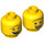 LEGO Yellow Gone Golfin&#039; President Business Minifigure Head (Recessed Solid Stud) (3626 / 50014)