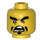 LEGO Gelb Gong und Guitar Rocker Minifigure Kopf (Einbau-Vollbolzen) (3626 / 34629)