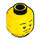 LEGO Yellow Grocer Minifigure Head (Recessed Solid Stud) (3626 / 98336)