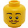 LEGO Jaune Grocer Minifigure Diriger (Goujon solide encastré) (3626 / 98336)