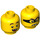 LEGO Yellow Hacksaw Hank Minifigure Head (Recessed Solid Stud) (3626 / 68031)