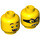 LEGO Amarillo Hacksaw Hank con Minifigura Cabeza (Espiga sólida hueca) (3626 / 68031)