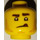 LEGO Gul Harl Hubbs Minifigur Huvud (Infälld solid knopp) (3626 / 43308)