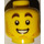 LEGO Gul Harl Hubbs Minifigur Huvud (Infälld solid knopp) (3626 / 43308)