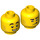 LEGO Gelb Harl Hubbs Minifigure Kopf (Einbau-Vollbolzen) (3626 / 43308)