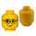 LEGO Yellow Harry Potter Head with Glasses and Red Lightning Bolt (Safety Stud) (3626)