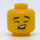 LEGO Yellow Head Male Black Eyebrows (Recessed Solid Stud) (3626 / 37061)