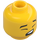 LEGO Yellow Head Male Black Eyebrows (Recessed Solid Stud) (3626 / 37061)