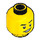 LEGO Jaune Diriger Male Noir Eyebrows (Goujon solide encastré) (3626 / 37061)