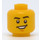 LEGO Yellow Head Male Black Eyebrows (Recessed Solid Stud) (3626 / 37061)