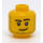 LEGO Yellow Head Male with Smirk and Beard Stubble (Recessed Solid Stud) (3626 / 37487)