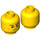 LEGO Yellow Head of super Warrior (Recessed Solid Stud) (3626 / 67904)