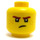 LEGO Gelb Kopf Reddish Brown Eyebrows und Freckles Muster (Einbau-Vollbolzen) (3626 / 33849)