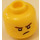 LEGO Yellow Head Reddish Brown Eyebrows and Freckles Pattern (Recessed Solid Stud) (3626 / 33849)