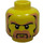 LEGO Gelb Kopf mit Bart, Sideburns (Sicherheitsnoppe) (3626 / 53935)