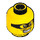 LEGO Yellow Head with Black Eye Mask (Recessed Solid Stud) (3626 / 12814)