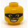 LEGO Yellow Head with Black Eye Mask (Recessed Solid Stud) (3626 / 12814)