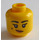 LEGO Yellow Head with Black Eyebrows and Beauty Mark (Recessed Solid Stud) (3626 / 83441)